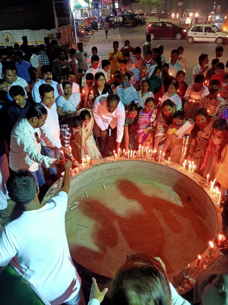 भारतरत्न डॉ. बाबासाहेब आंबेडकर यांच्या महापरनिर्वाण दिनानिमित्त बोपोडीत शांती यात्राचे आयोजन.